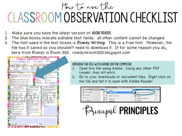 Classroom Observation Checklist-Digital Resources - Stephanie McConnell ...
