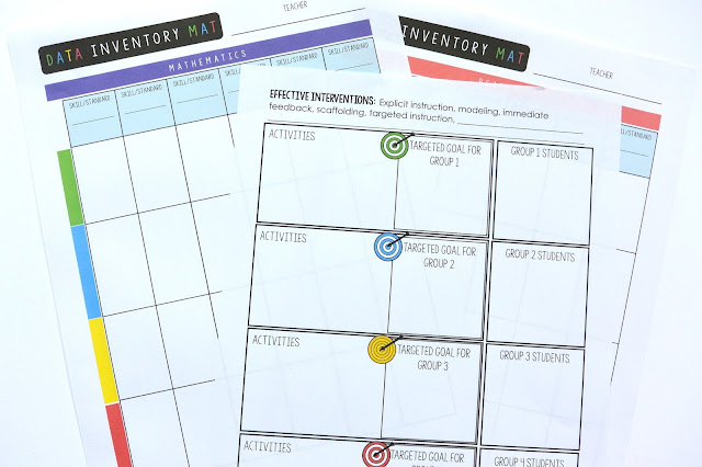 Data Inventory Mats for Reading and Math