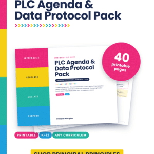 PLC Agenda & Data Protocol Pack | PLC Templates for Principals, APs & Coaches (K-12)