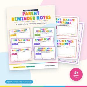 School-wide Parent Reminder Notes